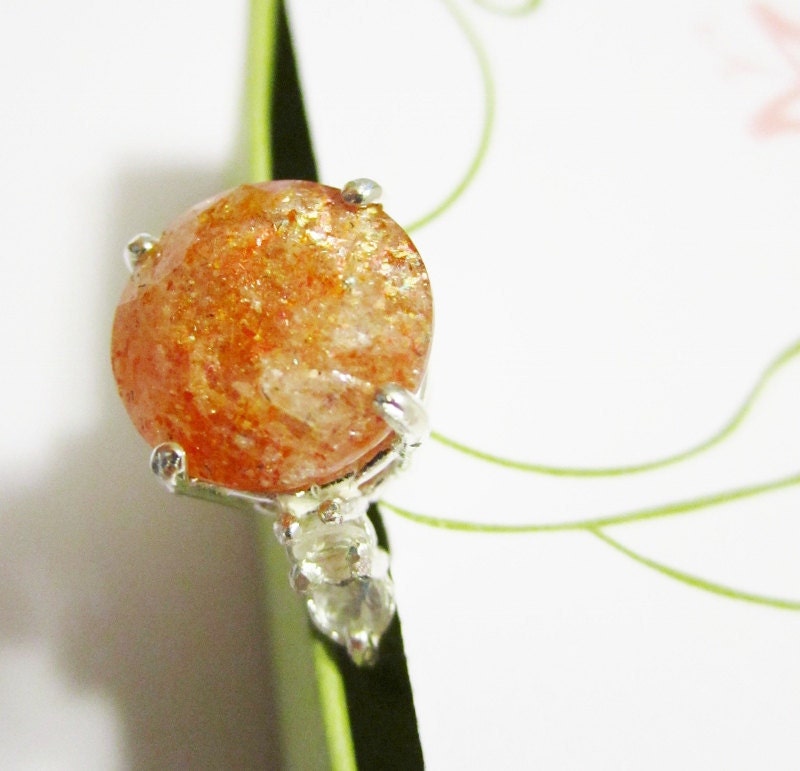 Natural Sunstone Ring - Size 7 - CobbledStone