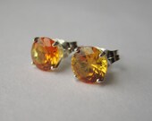 Created Yellow Sapphire Earrings - CobbledStone