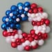 USA FLAG PATRIOTIC Ornament Wreath with Flag Ornament