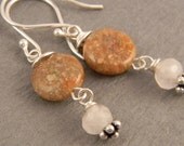Jasper and Rose Quarts Dangles