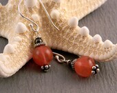 Cherry Quartz & Hematite Dangles