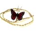 Hippie Headband Wedding Crown Burgundy Butterfly Purple Braided Hemp