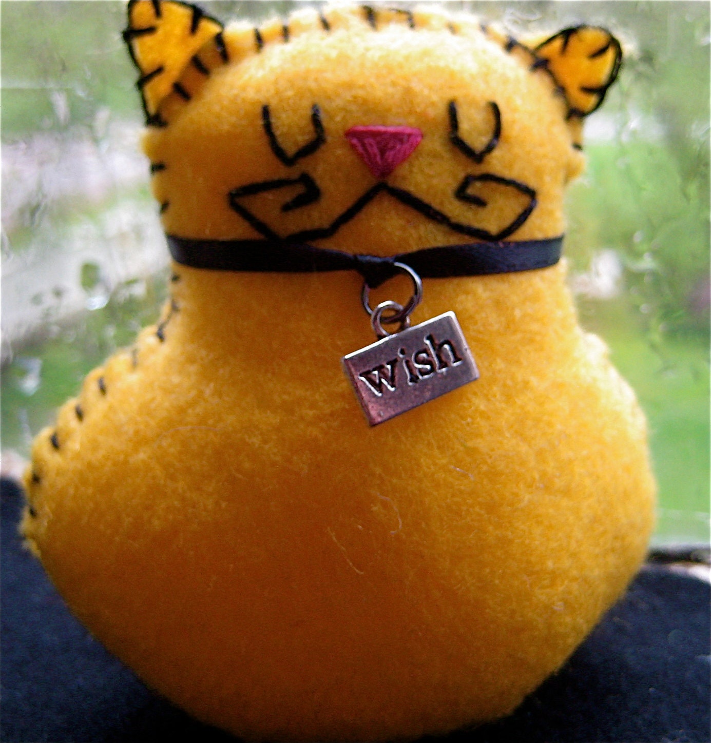 Felt Buddha Kitty with Inspiration Charm