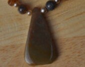 Fancy Jasper and Pearl Necklace