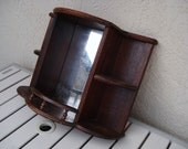 Vintage Wood Shelf with Mirror.