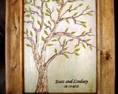 Hand Crafted OOAK Wedding "Guestbook" Tree with Hand Painted Leaves Medium