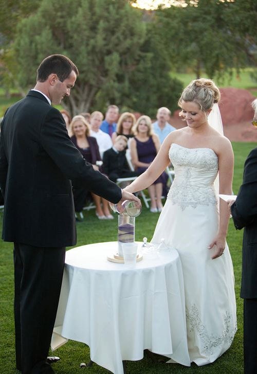 Rustic Wedding Unity Sand Ceremony Center Vessel PERSONALIZED Mid Sized