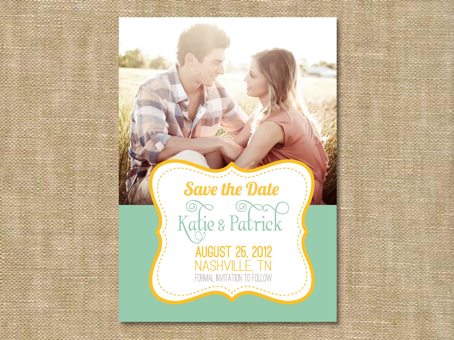 Photo- Save the Date- Customizable (digital file) DIY Printing at home or your choice of printer