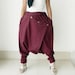 SALE Traditional EMO Ninja Pant Comfortable,Unisex Maroon  Cotton jersey.