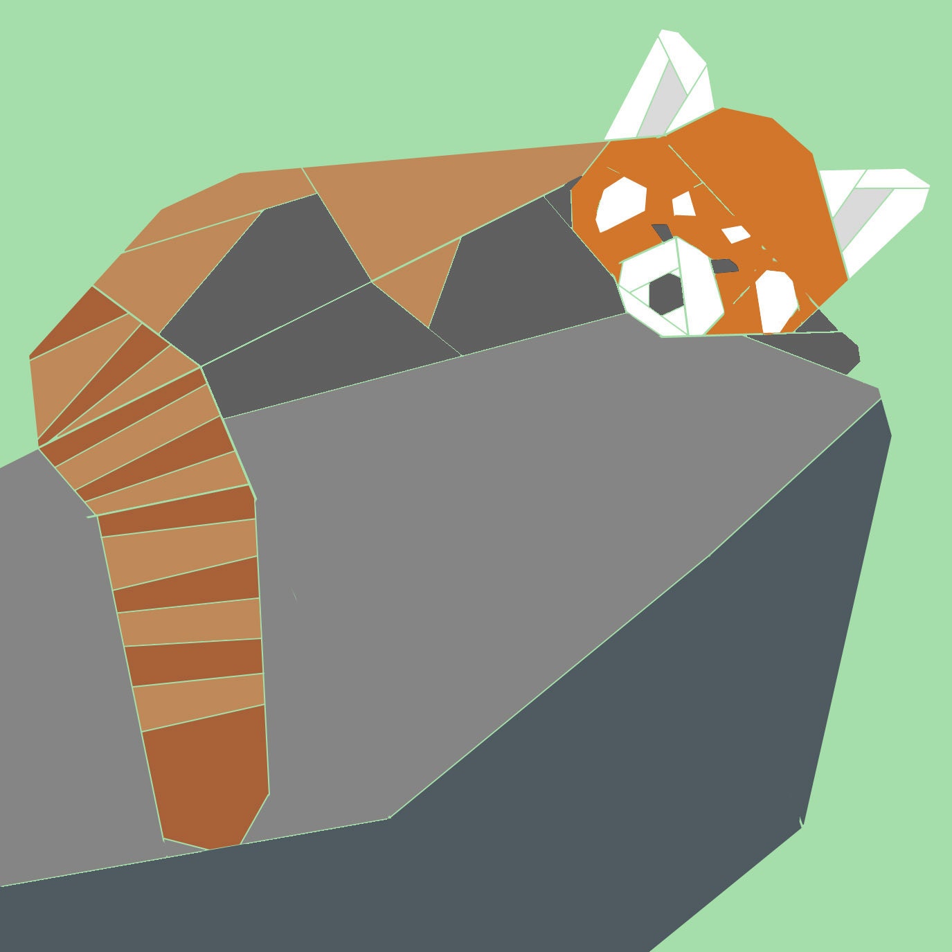 Red Panda w/Rock  paper-piecing quilt pattern, PDF