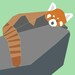 Red Panda w/Rock  paper-piecing quilt pattern, PDF