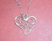 Filigree Heart Pendant Necklace number 3
