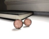 Wood slice cuff links - rustic gift for men groomsmen wedding party natural history woodgrain tree cufflinks accessories bouton de manchette