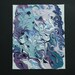 Blue, Purple, Green & Silver Abstract Acrylic Painting - Free Shipping