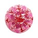 Marbled Art - Pink, White, Magenta, Red Abstract Acrylic Painting 10" Round with Free Shipping