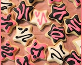 Zebra Star Mini Sugar Cookies,8 dozen
