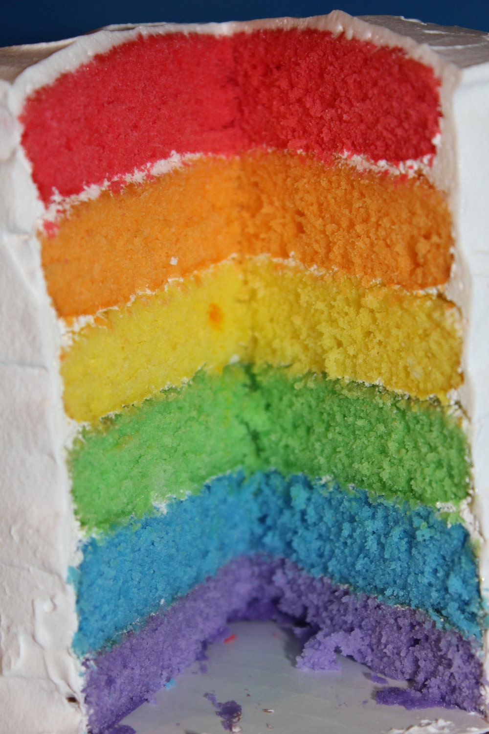 6 Layer Colorful Rainbow Cake