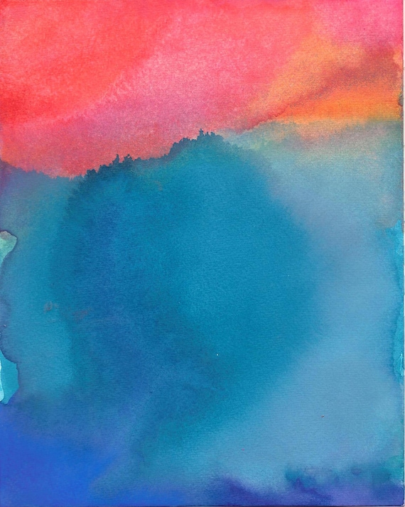 Art Print, Watercolor Painting, Twilight