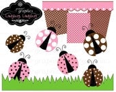 Pink Ladybug Clipart Digital Ladybug Ladybug Clipart Lady Bug Clipart Ladybug Clip Art Instant Download Il_170x135