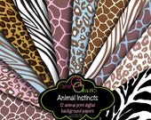 Animal Print Paper Animal Print Digital Paper Zebra Print Leopard Print Digital Animal Print Instant Download Il_170x135