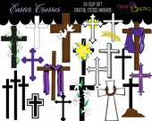 Cross Clip Art Cross Digital Clip Art, Clipart Cross Easter Cross Clipart Printable Easter Christian Cross Instant Download Il_170x135