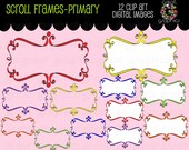 Frame Clip Art, Digital Frame Clipart, Whimsical Frame, Frame Clipart, Clip Art Frame, Instant Download Il_170x135