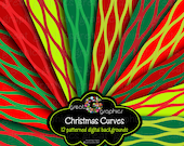 Christmas Background Christmas Curve Pattern Digital Backgrounds, Christmas red green digital background sheets, printable holiday patterns Il_170x135