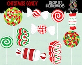Christmas Candy clip art, Peppermint clip art, printable Christmas clip art digital clip art Christmas candy clip art Il_170x135