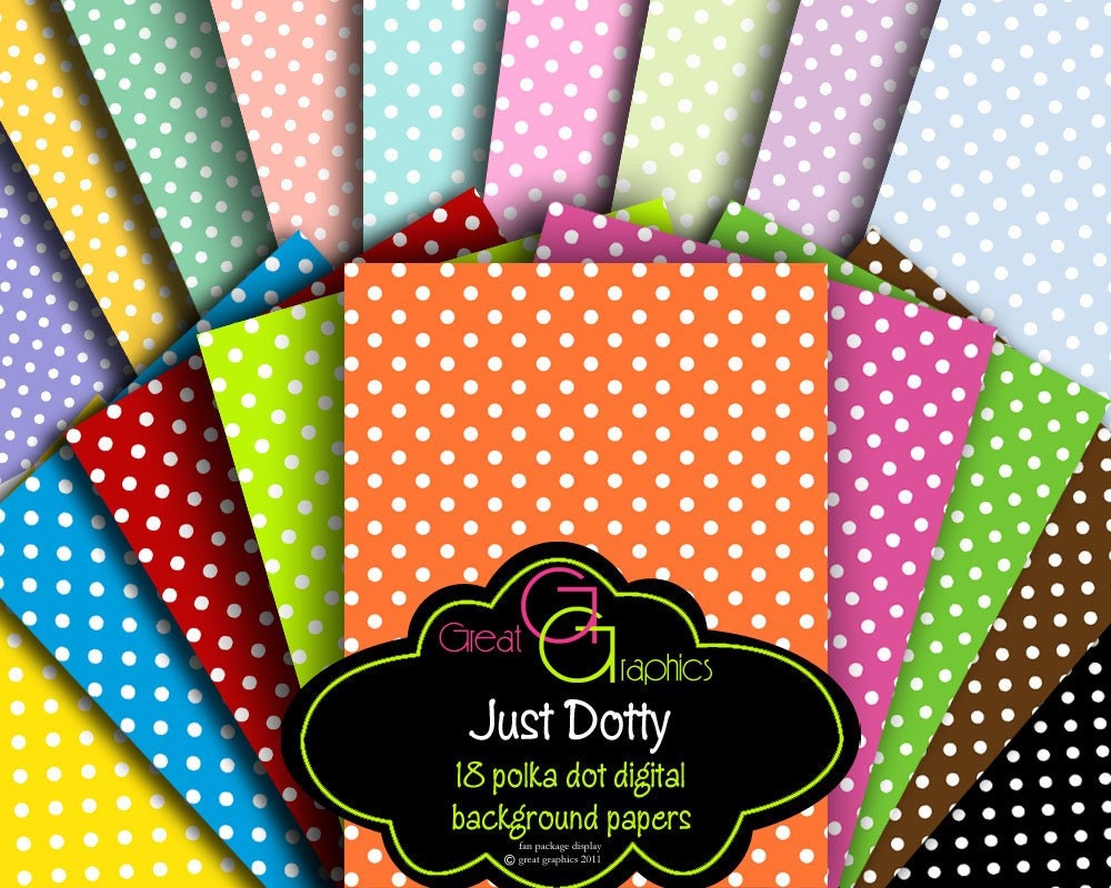 Polka Dot Paper Digital Polka Dot Paper Printable Polka Dots Polka Dot Party Paper Digital Paper - Instant Download Il_570xn