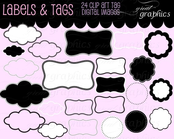 Clip Art Frame Digital Frame Clip Art Circle Frame Scallop Frame Printable Frame Invitation Clipart - Instant Download Il_570xn