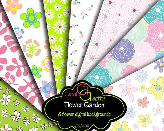Flower Paper, Digital Flower, Digital Floral Paper, Invitation Paper, Flower Printable, Pastel Paper, Instant Download Il_570xn