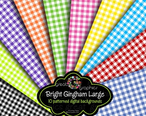 Gingham Party Paper, Gingham Paper, Gingham Digital Paper, Background Paper, Digital Paper, Instant Download Il_570xn