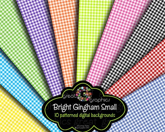 Gingham Paper, Digital Paper, Gingham Party Paper, Background Paper, Gingham Check, Instant Download Il_570xn