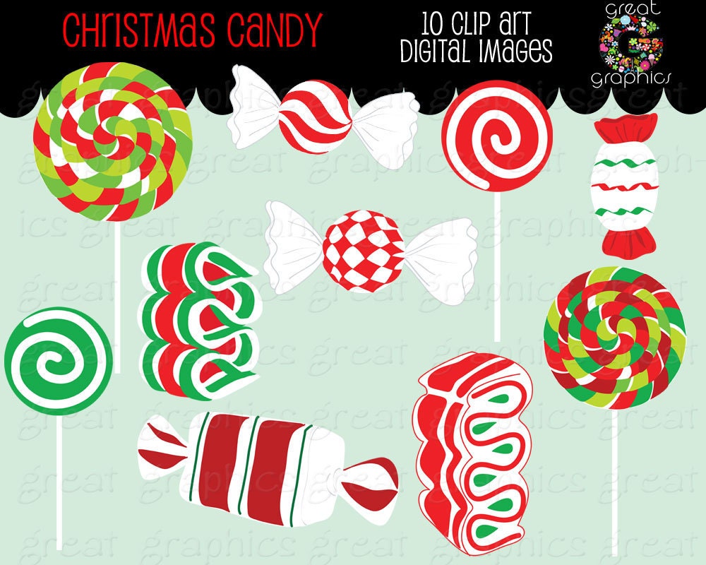 Christmas Candy clip art, Peppermint clip art, printable Christmas clip art digital clip art Christmas candy clip art Il_570xn