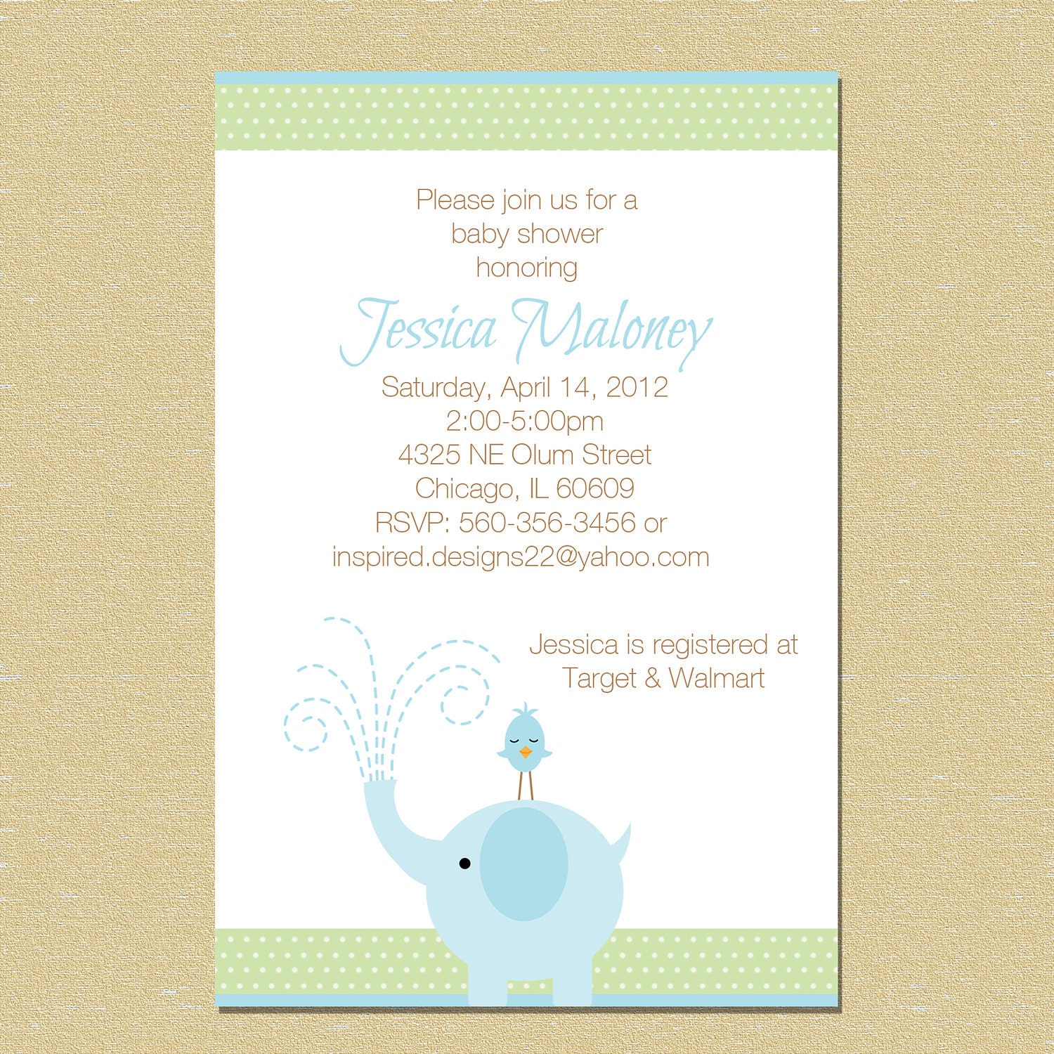Elephant Boy Baby Shower Invitation Il_170x135