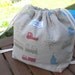 Toddler Backpack Lunch Bag - Trains with Linen-Coloured Backround