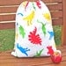 Large Drawstring Bag / Library Bag - Dinosaurs