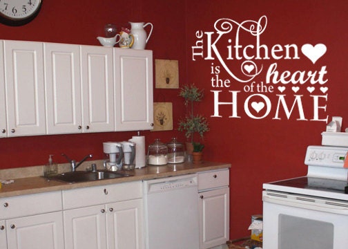 Custom listing for Michelle Kitchen is the heart of the home vinyl wall decal home decor art