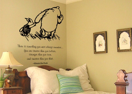 Classic Winnie the Pooh and Piglet You must always remember baby quote vinyl wall decal