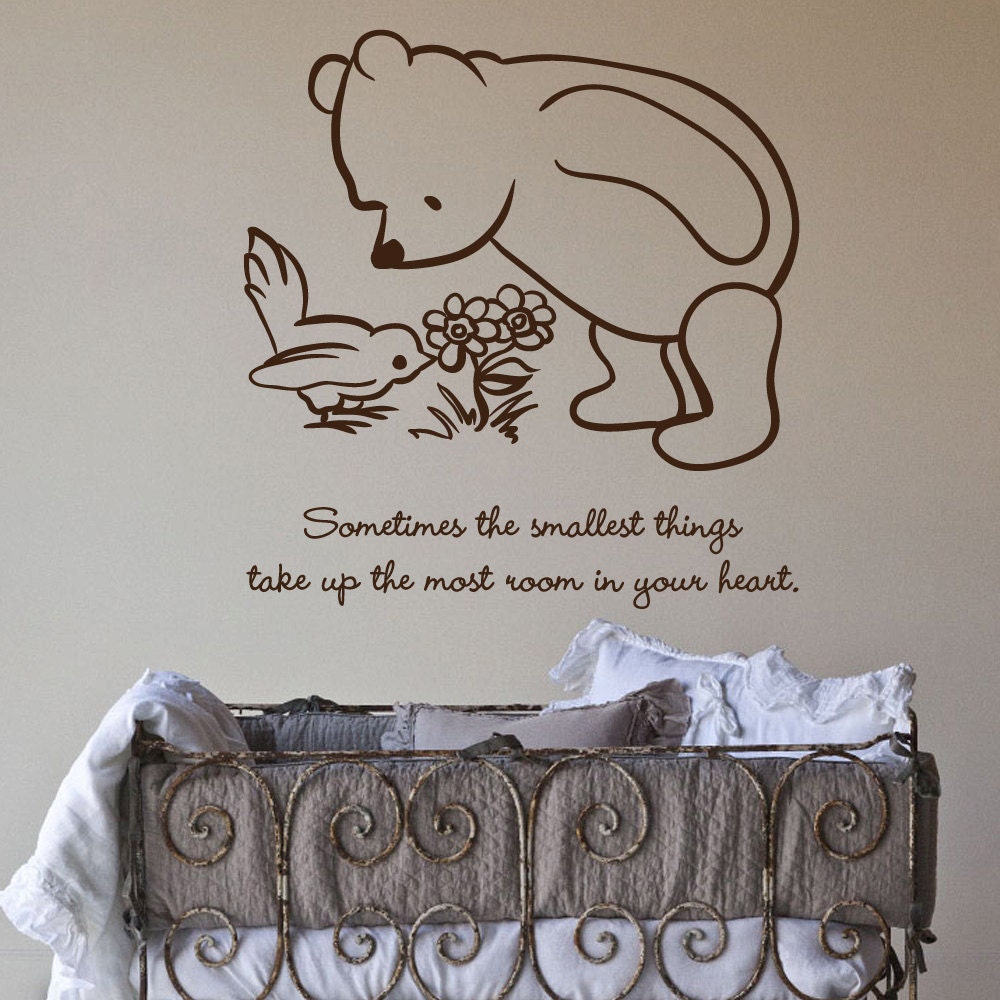 Classic Pooh Sometimes the smallest things take up quote wall decal