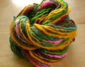 Handspun Yarn - So Pretty, Shetland wool, Corriedale, Tunis, Romney, Suffolk, Fresian, Jacob, Alpaca, single ply, DK weight