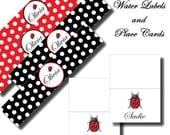 POLKA DOT LADYBUG - Birthday Party or Baby Shower - Printable Invitations and Party Supplies - Polka Dots, Ladybugs, Red, Black
