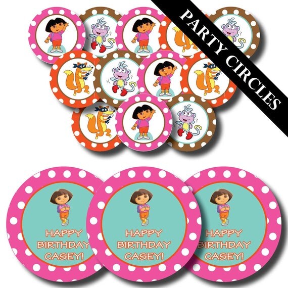Dora the Explorer Birthday Party Pack - Printable Invitation and Party Supplies