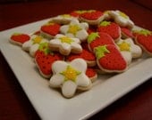 Strawberry Flower Mini cookies 3 dozen