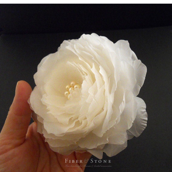 Peony Bridal Headpiece Silk Bridal Comb Wedding Headpiece Bridal Hair Accessories, Bridal Hair Flower Comb Wedding Hair Flower