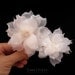 Pure Silk Wedding Headpiece with Swarovski Crystals, Ivory, White Wedding Reception Hair Flowers, Wedding Hairpiece Hair Accessories,