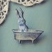 bunny in the bathtub brooch.