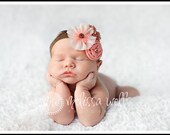 Baby Girl Headband..Newborn Headband..Antique Trio Headband..Vintage Headband.Baby Headband.Baby BowPhotography Prop