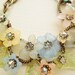 Vintage Lucite Bracelet,Vintage Lucite Flowers in Muted Colors,Pastel, Lightweight, Bridal Bracelet,Repurposed, Floral