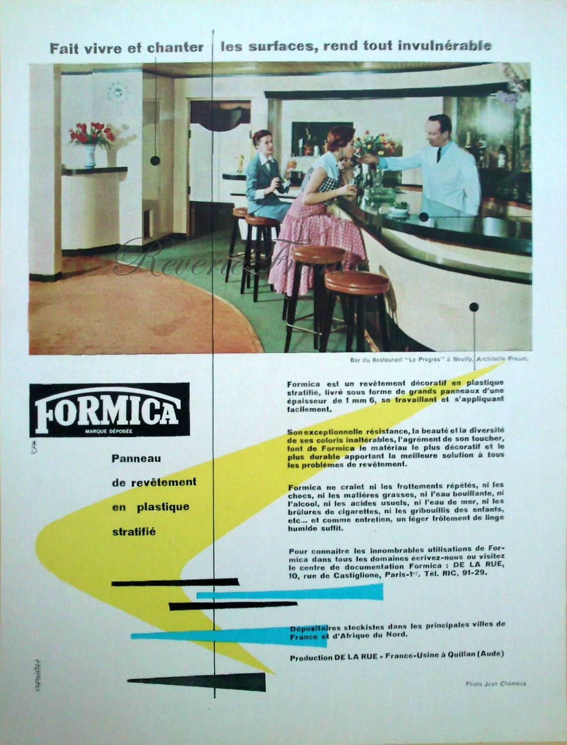 Original Vintage French Ad - Formica